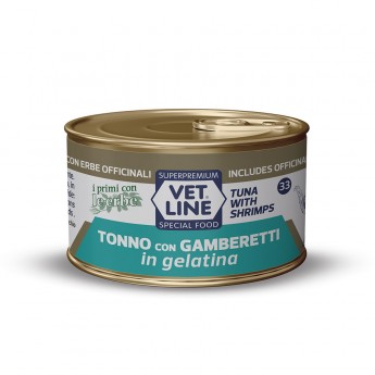 TONNO CON GAMBERETTI  IN GELATINA  (24 Pezzi x 70gr)